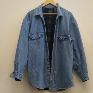 Faded Glory fleece lined cotton denim jacket size XL